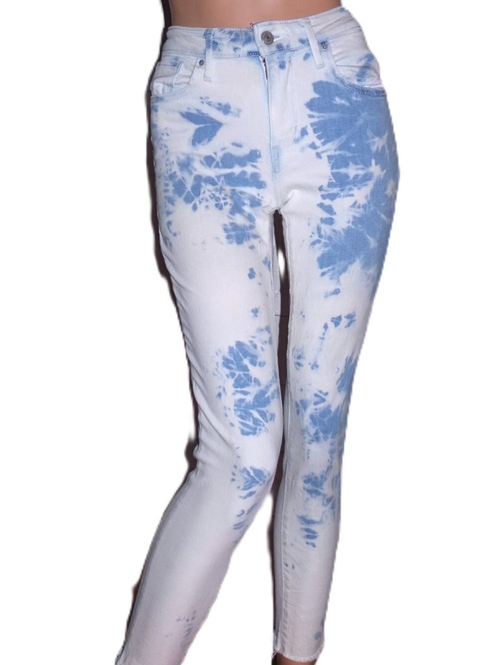 Levi's Bleached High Rise Skinny Ankle Jeans W25